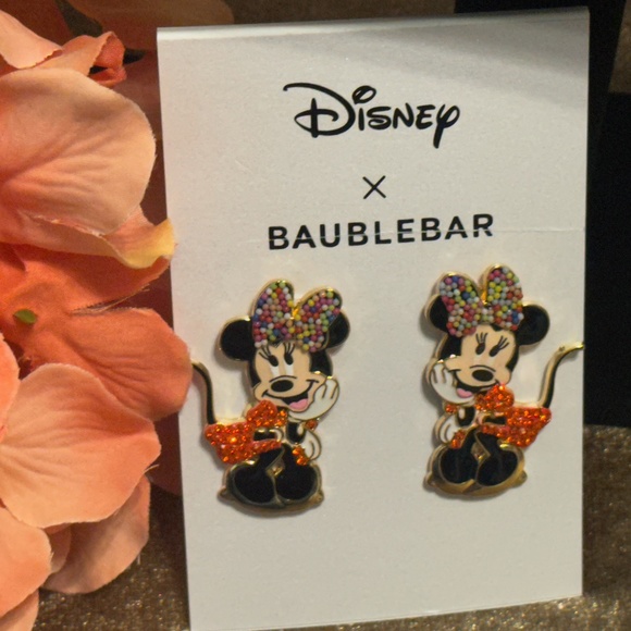 Disney Baublebar Minnie Mouse Sparkly Earrings NWT - Picture 5 of 6